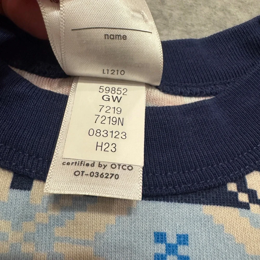 Hanna‎ Andersson Kids 2T Organic Cotton Fair Isle Snowflake Pajama Set Navy Blue